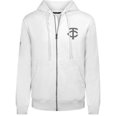 Minnesota Twins Levelwear Podium Banner Arch Full-Zip Hoodie White