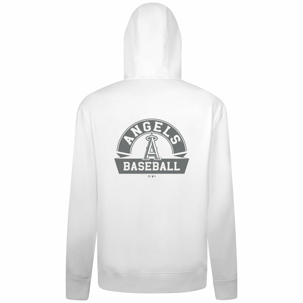 Los Angeles Angels Levelwear Podium Banner Arch Full-Zip Hoodie White