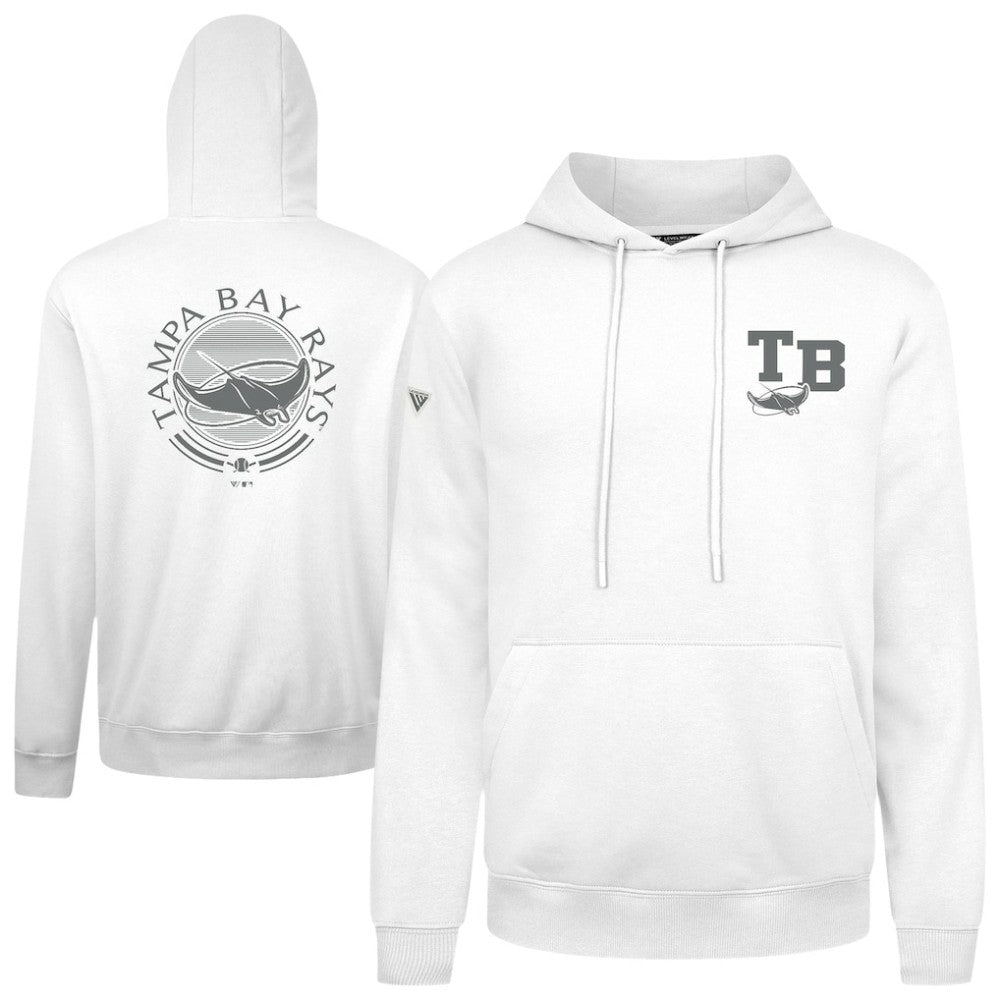 Tampa Bay Rays Levelwear Podium Grain Hoodie White