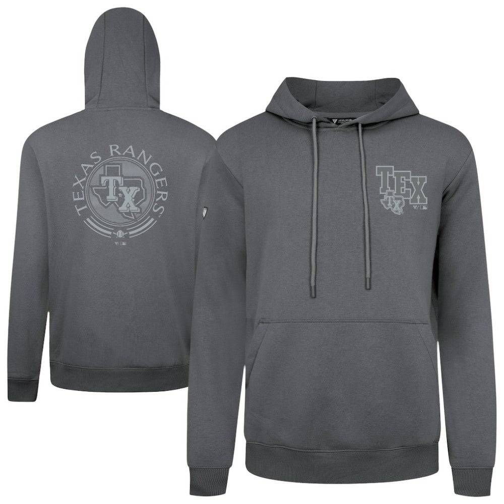 Texas Rangers Levelwear Podium Grain Hoodie Gray
