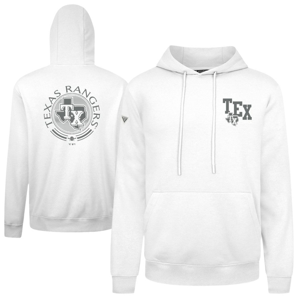 Texas Rangers Levelwear Podium Grain Hoodie White