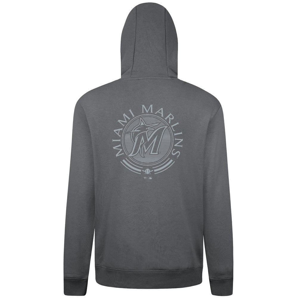 Miami Marlins Levelwear Podium Grain Hoodie Gray