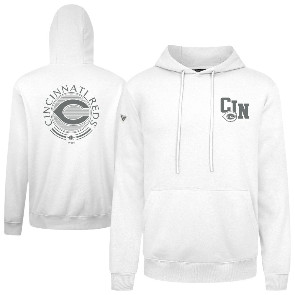 Cincinnati Reds Levelwear Podium Grain Hoodie White