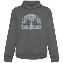 Philadelphia Phillies Levelwear Luxe Signature Banner Arch Tri-Blend Hoodie Gray