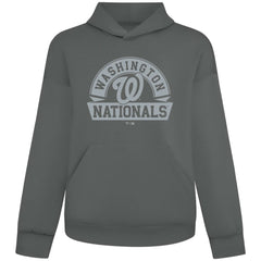 Washington Nationals Levelwear Luxe Signature Banner Arch Tri-Blend Hoodie Gray