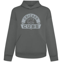 Chicago Cubs Levelwear Luxe Signature Banner Arch Tri-Blend Hoodie Gray
