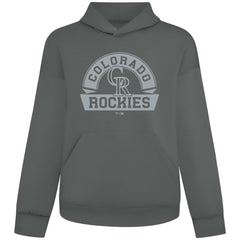 Colorado Rockies Levelwear Luxe Signature Banner Arch Tri-Blend Hoodie Gray