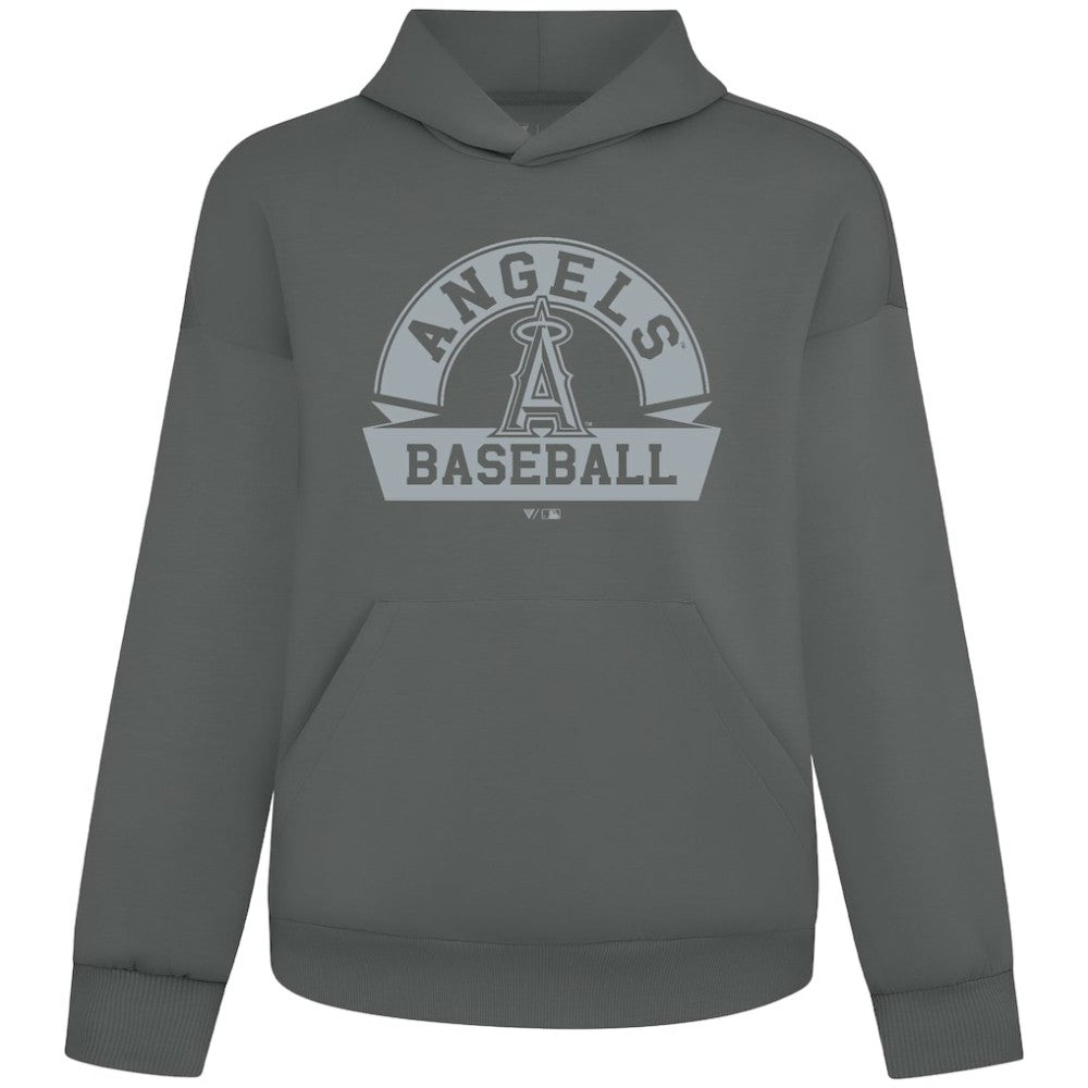 Los Angeles Angels Levelwear Luxe Signature Banner Arch Tri-Blend Hoodie Gray