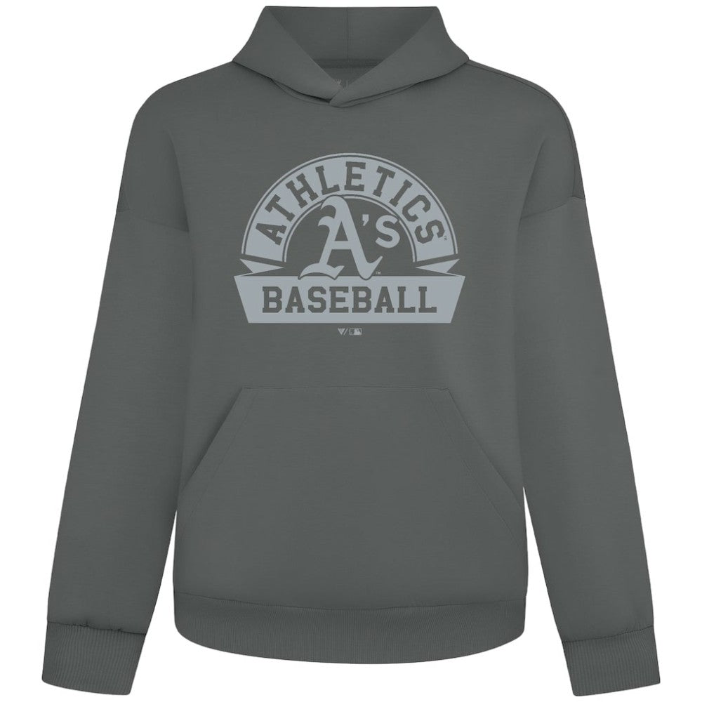 Athletics Levelwear Luxe Signature Banner Arch Tri-Blend Hoodie Gray