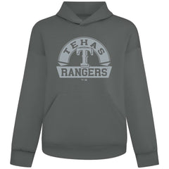 Texas Rangers Levelwear Luxe Signature Banner Arch Tri-Blend Hoodie Gray