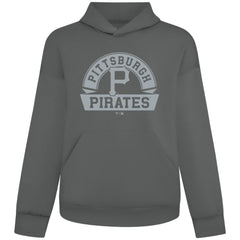 Pittsburgh Pirates Levelwear Luxe Signature Banner Arch Tri-Blend Hoodie Gray