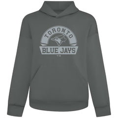Toronto Blue Jays Levelwear Luxe Signature Banner Arch Tri-Blend Hoodie Gray