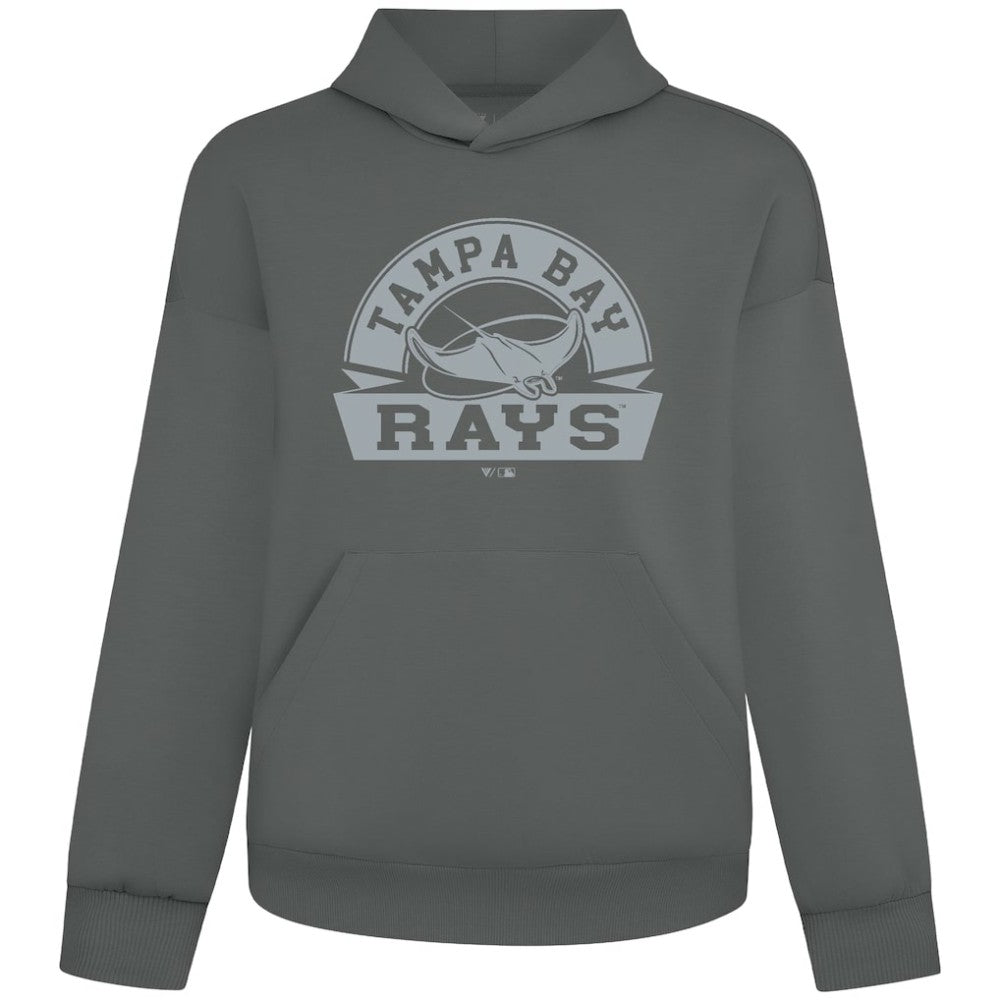 Tampa Bay Rays Levelwear Luxe Signature Banner Arch Tri-Blend Hoodie Gray