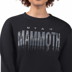 Utah Mammoth G-III 4Her by Carl Banks Women's Metallic Drop Printed Fleece Sweatshirt - Black Sweatshirts