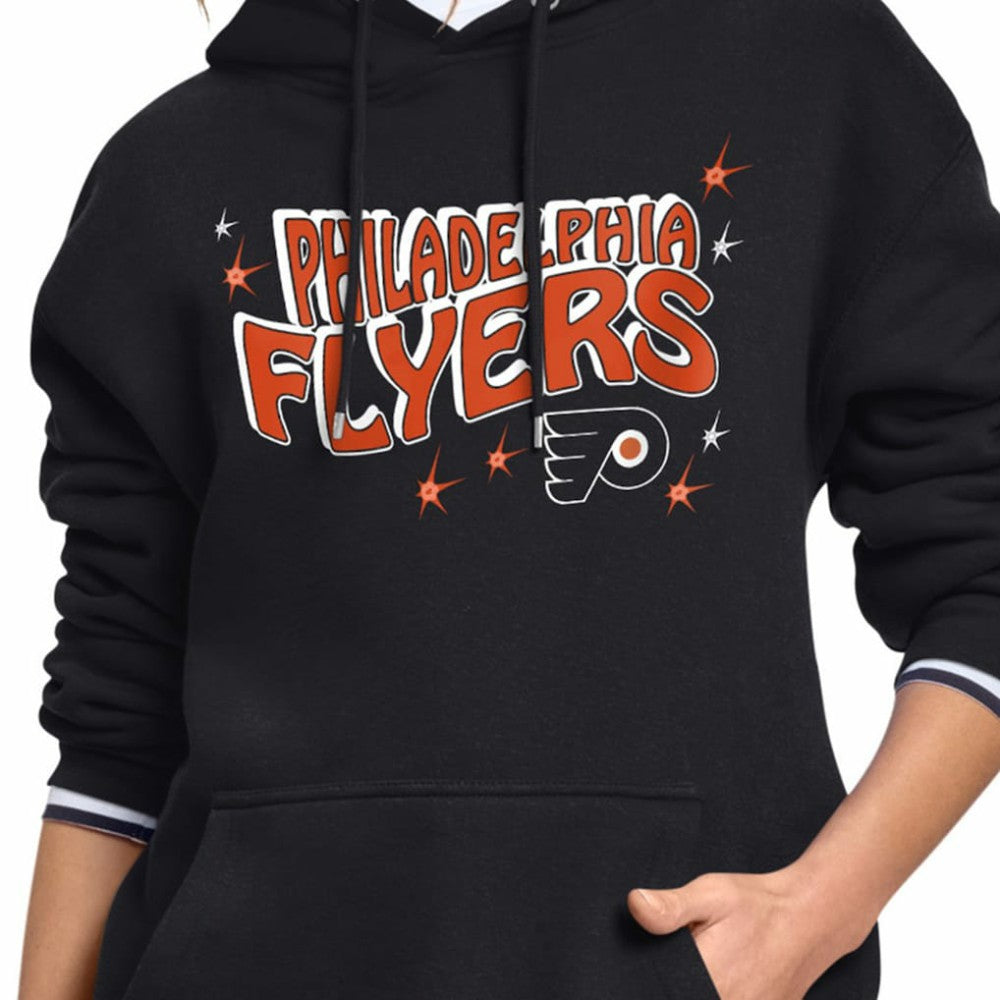Philadelphia Flyers Starter Women's Fireworks Fleece Hoodie - Black Hoodies