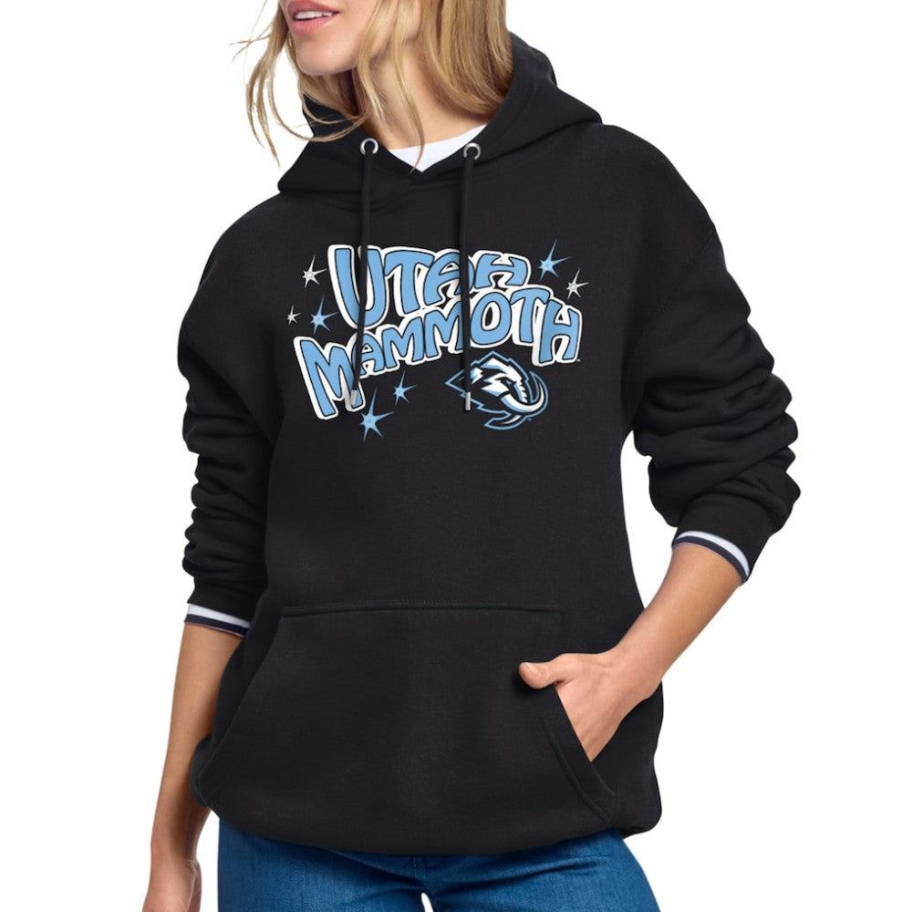 Utah Mammoth Starter Women's Fireworks Fleece Hoodie - Black Hoodies