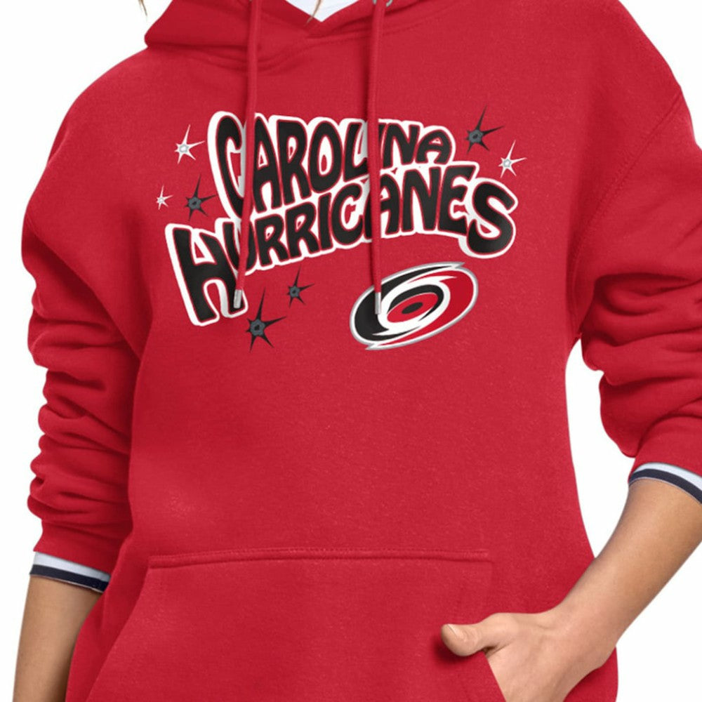 Carolina Hurricanes Starter Women's Fireworks Fleece Hoodie - Red Hoodies