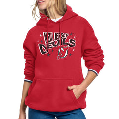 New Jersey Devils Starter Women's Fireworks Fleece Hoodie - Red Jerseys