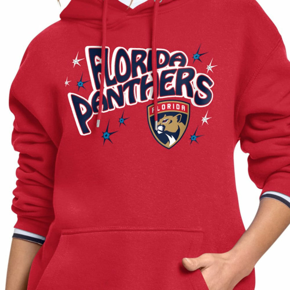Florida Panthers Starter Women's Fireworks Fleece Hoodie - Red Hoodies