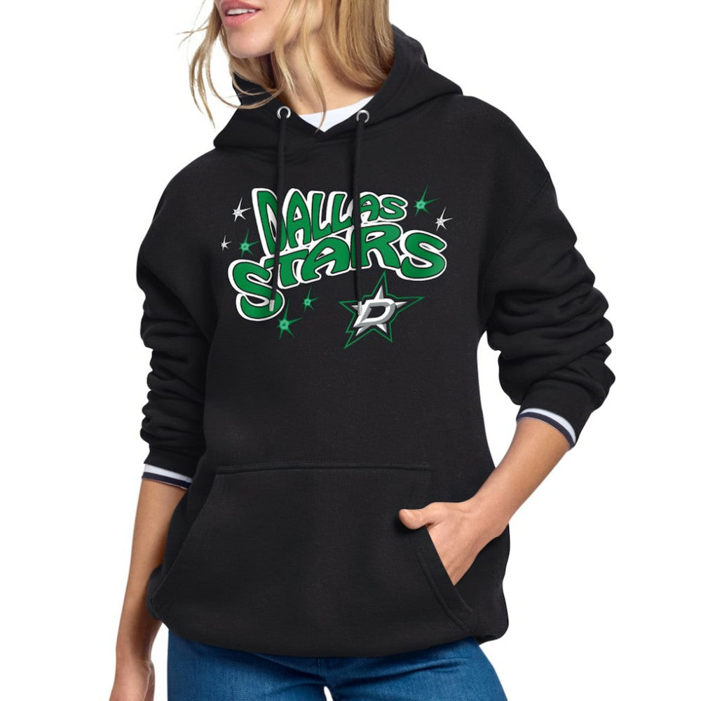 Dallas Stars Starter Women's Fireworks Fleece Hoodie - Black Hoodies