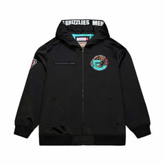 Memphis Grizzlies Hardwood Classics Nights Walk the Tunnel Satin Bomber Full-Snap Hooded Jacket - Black online