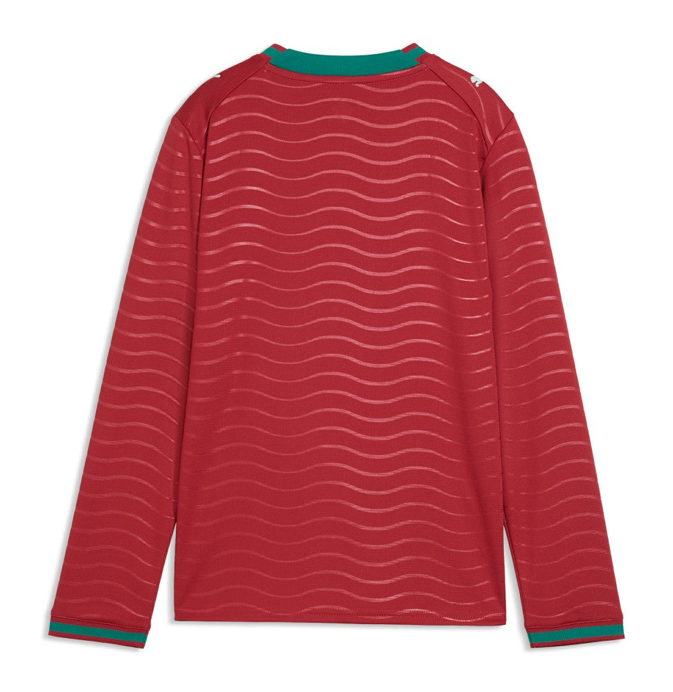 Portugal National Team Youth 2026 Home Replica Long Sleeve Jersey - Red for sale