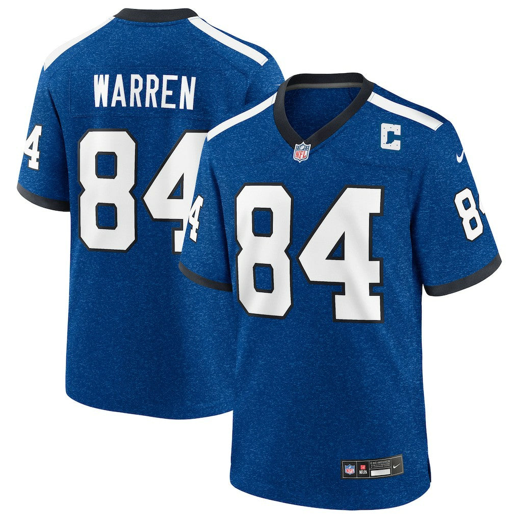 Tyler Warren Indianapolis Colts Alternate 2 Indiana Nights Game Jersey - Heather Royal discount