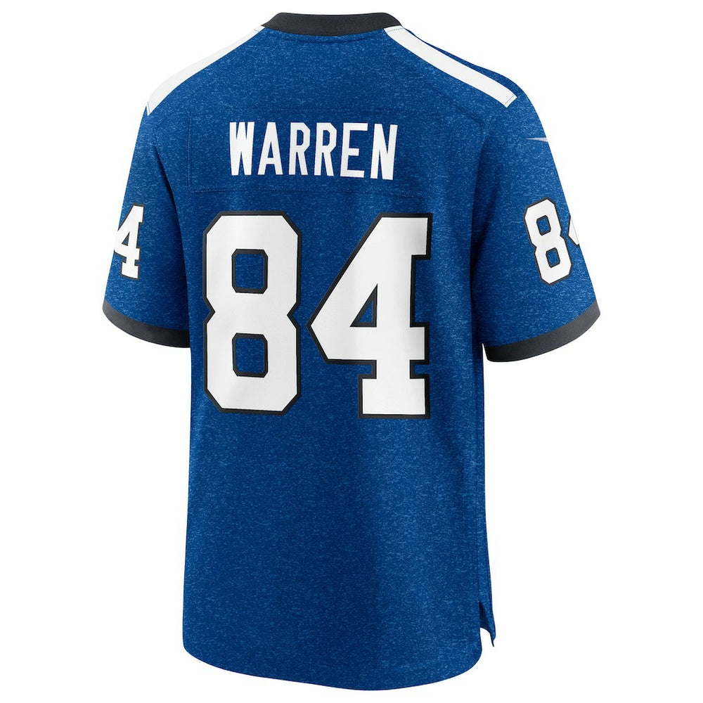 Tyler Warren Indianapolis Colts Alternate 2 Indiana Nights Game Jersey - Heather Royal discount