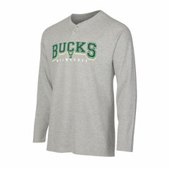 Milwaukee Bucks Concepts Sport Hawthorn Thermal Knit Long Sleeve Henley T-Shirt - Gray for sale
