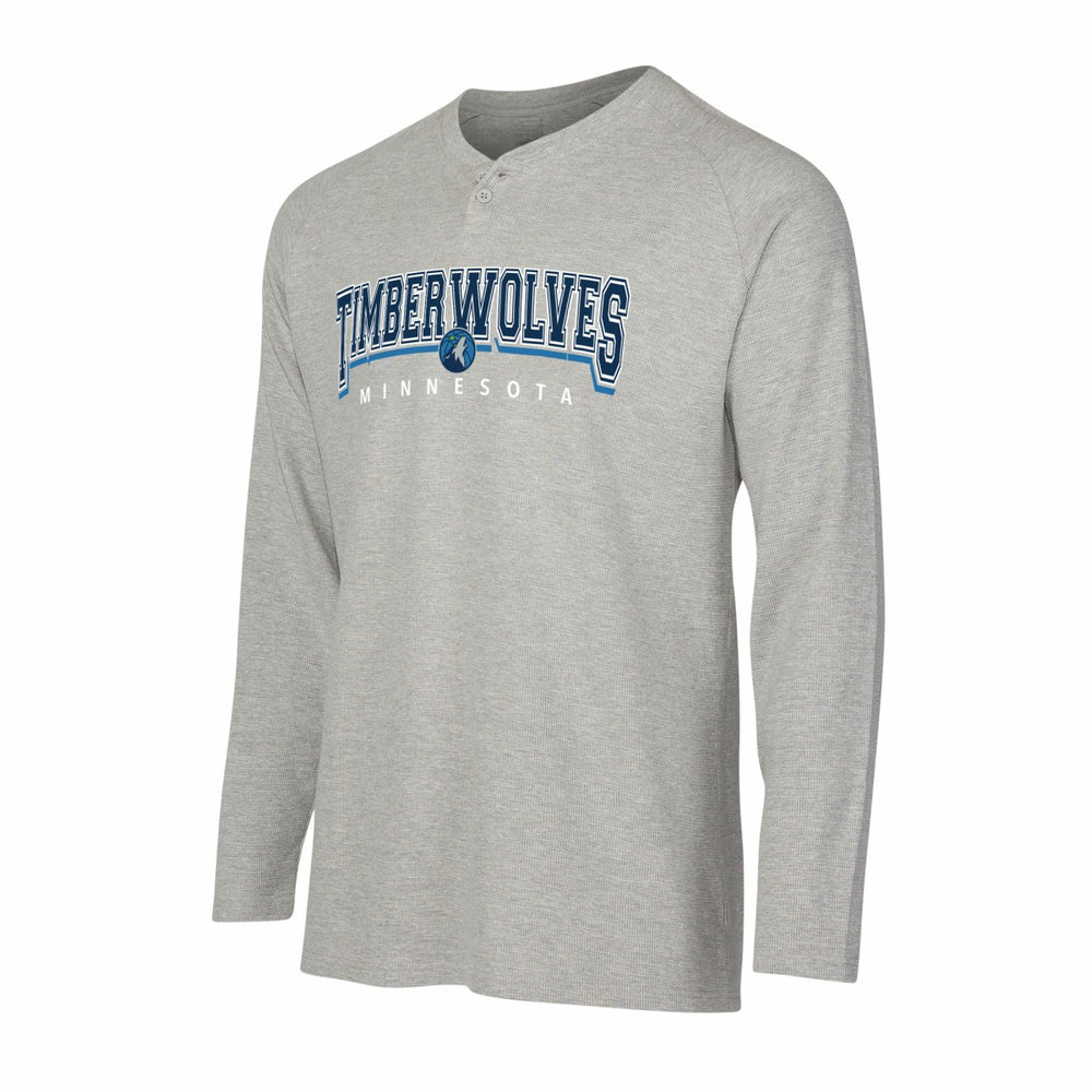 Minnesota Timberwolves Concepts Sport Hawthorn Thermal Knit Long Sleeve Henley T-Shirt - Gray cheap