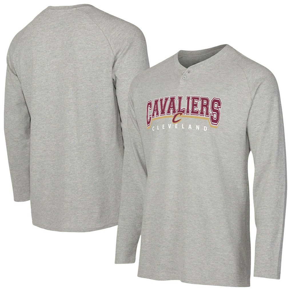 Cleveland Cavaliers Concepts Sport Hawthorn Thermal Knit Long Sleeve Henley T-Shirt sale - Gray on sale