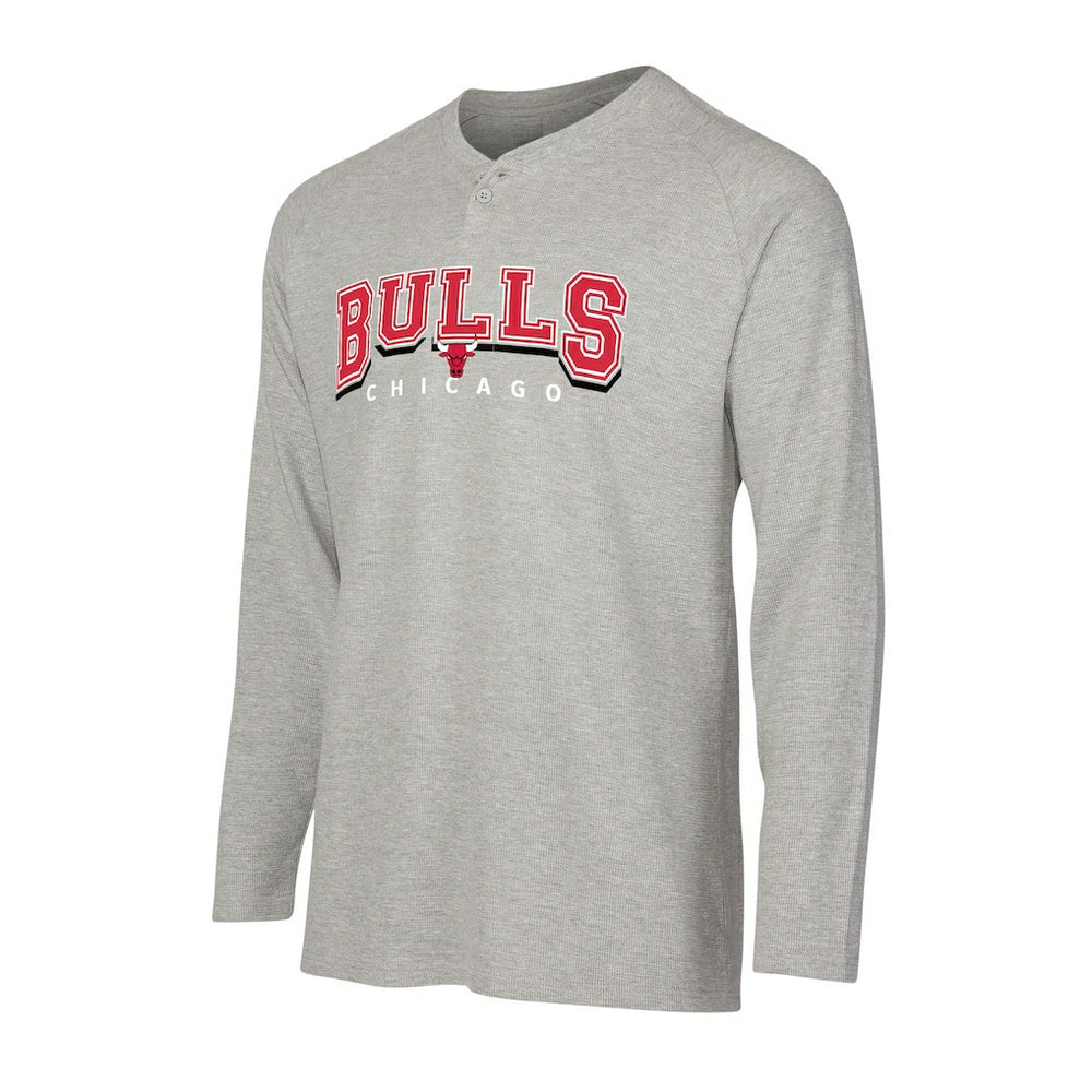 Chicago Bulls Concepts Sport Hawthorn Thermal Knit Long Sleeve Henley T-Shirt sale - Gray shop