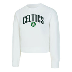 Boston Celtics Concepts Sport Women's Laney Chenille Cropped Long Sleeve T-Shirt - White discount