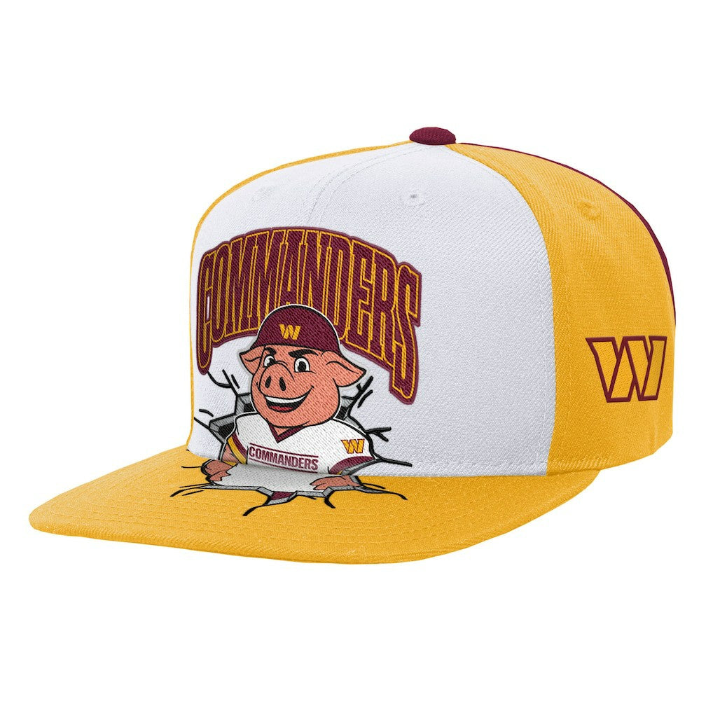 Washington Commanders Youth Team Mascot Snapback Hat - White outlet