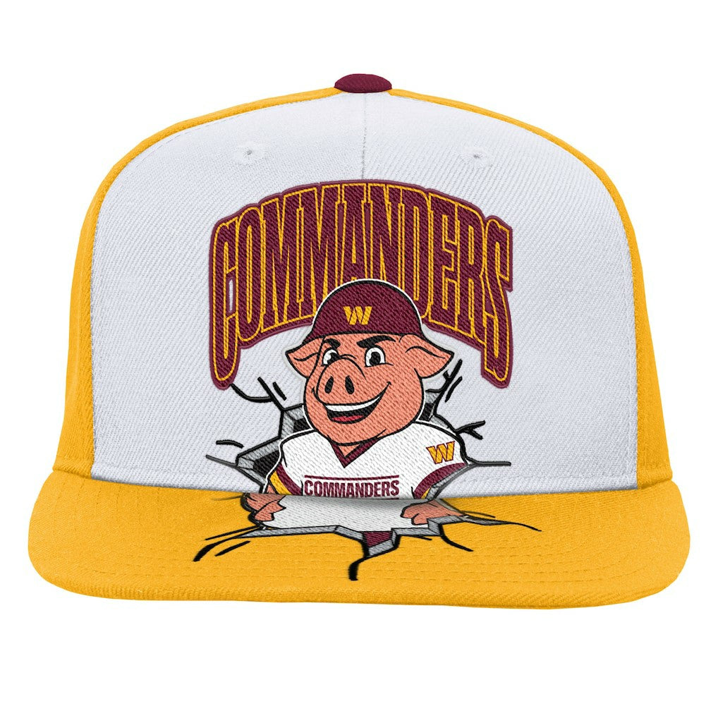 Washington Commanders Youth Team Mascot Snapback Hat - White outlet