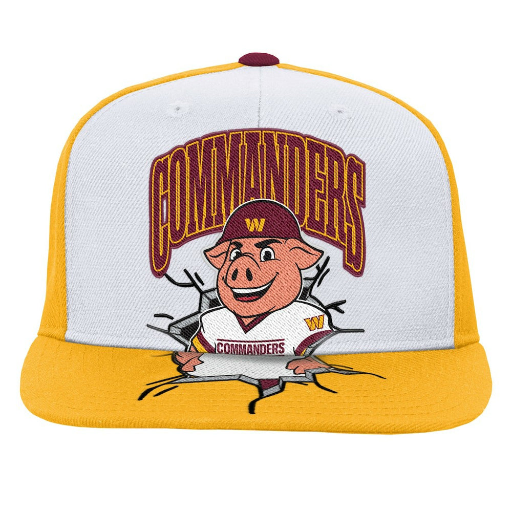 Washington Commanders Youth Team Mascot Snapback Hat - White outlet