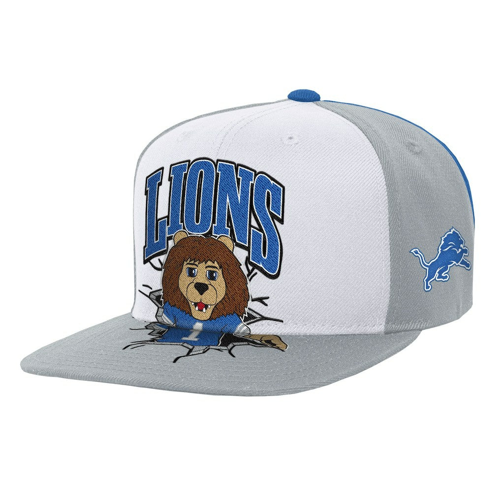 Detroit Lions Youth Team Mascot Snapback Hat - White outlet