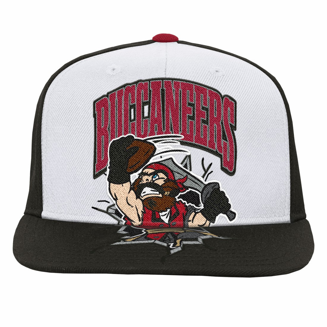 Tampa Bay Buccaneers Youth Team Mascot Snapback Hat - White on sale