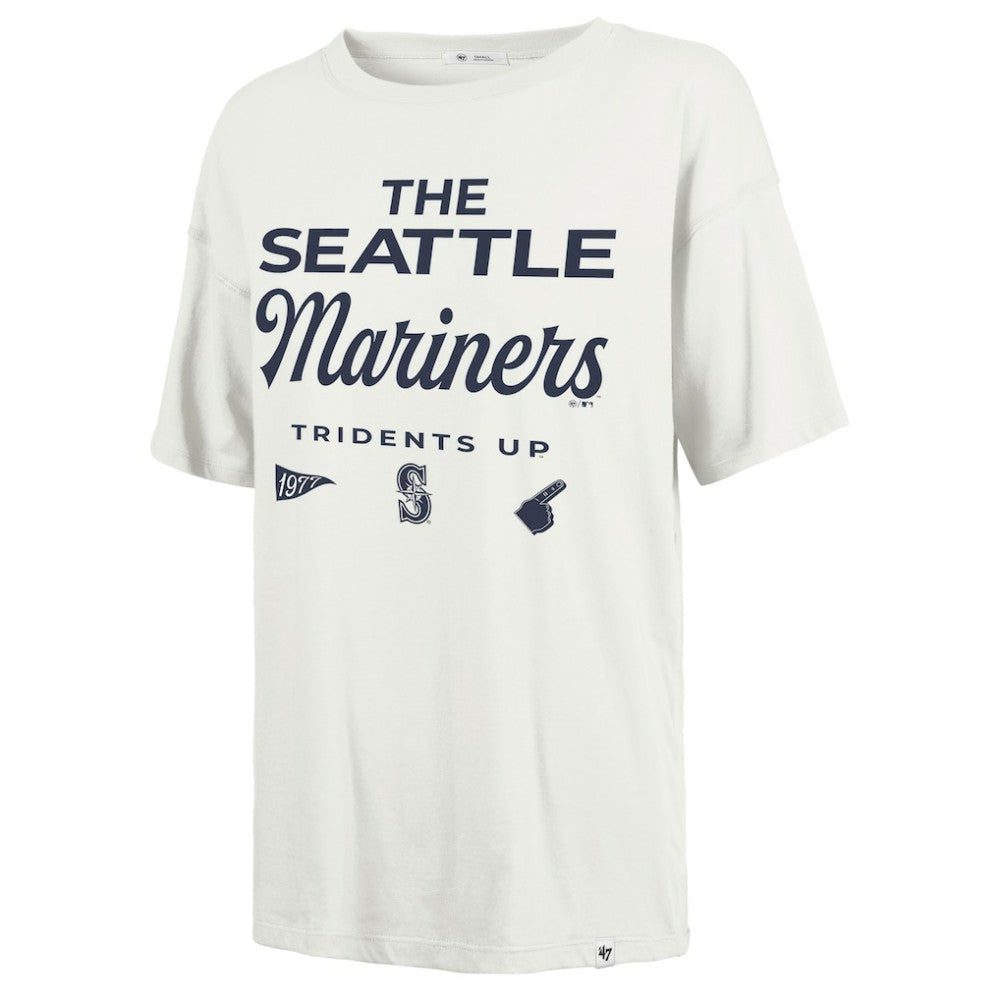 Seattle Mariners Women's Show Off Boyfriend T-Shirt White