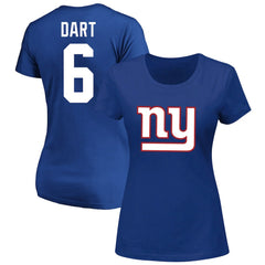 Jaxson Dart New York Giants Women's Plus Size Name & Number Scoop Neck T-Shirt - Royal sale