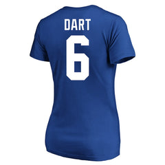 Jaxson Dart New York Giants Women's Plus Size Name & Number Scoop Neck T-Shirt - Royal sale