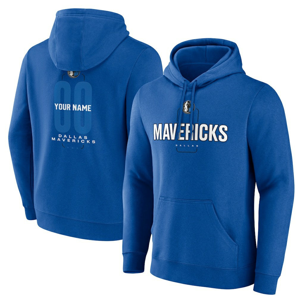 Dallas Mavericks Center Court Name & Number Custom Hoodie sale - Blue cheap