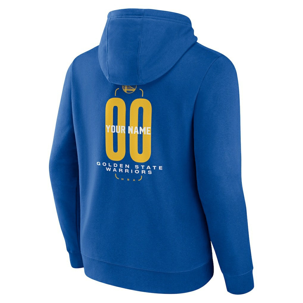 Golden State Warriors Center Court Name & Number Custom Hoodie sale - Royal for sale