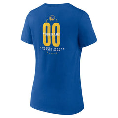 Golden State Warriors Women's Center Court Name & Number Custom V-Neck T-Shirt sale - Royal on sale