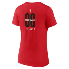 Houston Rockets Women's Center Court Name & Number Custom V-Neck T-Shirt - Red discount