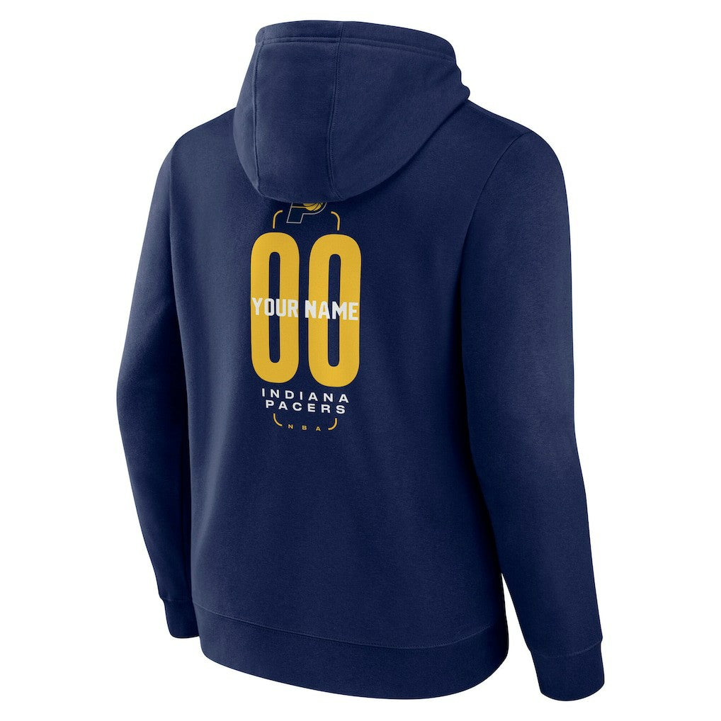 Indiana Pacers Center Court Name & Number Custom Hoodie - Navy sale