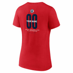 LA Clippers Women's Center Court Name & Number Custom V-Neck T-Shirt - Red online