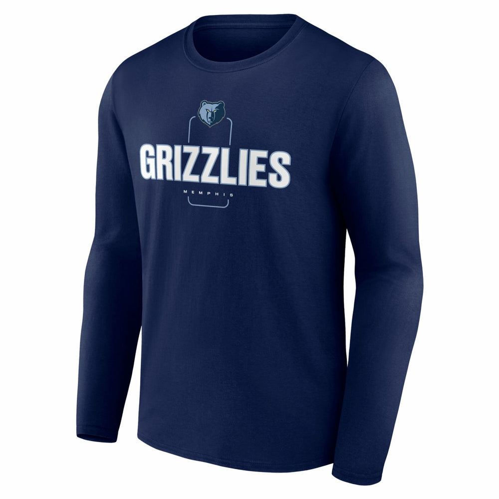 Memphis Grizzlies Center Court Name & Number Custom Long Sleeve T-Shirt - Navy online