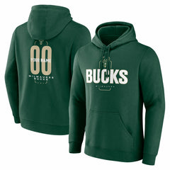 Milwaukee Bucks Center Court Name & Number Custom Hoodie - Hunter Green outlet