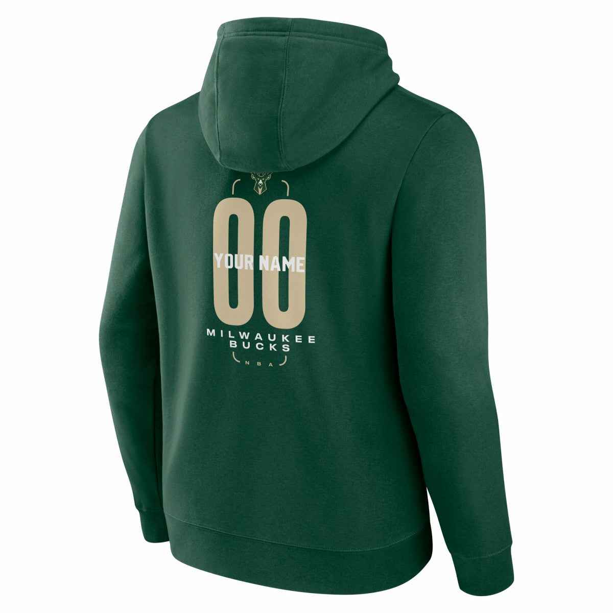 Milwaukee Bucks Center Court Name & Number Custom Hoodie - Hunter Green outlet